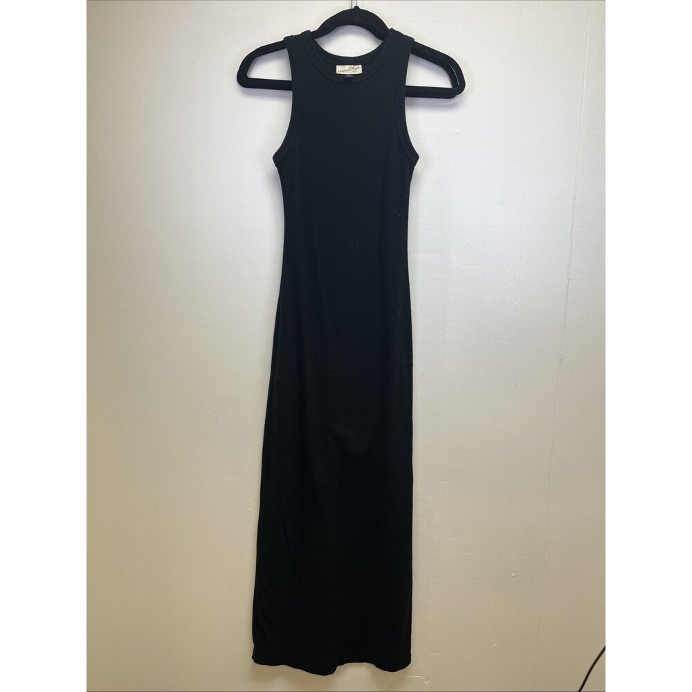 Universal Threads Maxi Tank Dress Size Small Black Tight Rib Body Con COTTON